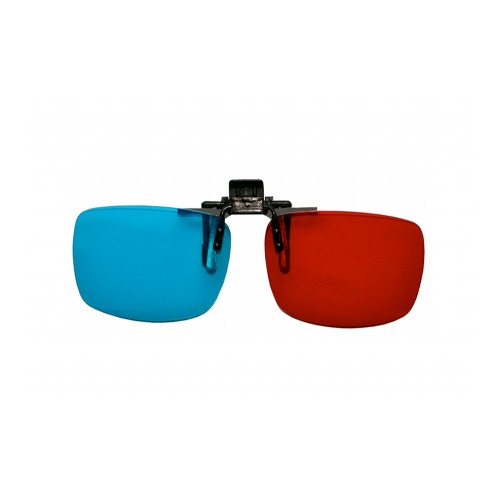 Alfabet Schouderophalend dienen 3D bril rood/cyaan Clip-on voor brildragers