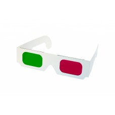 3D Bril karton groen/magenta